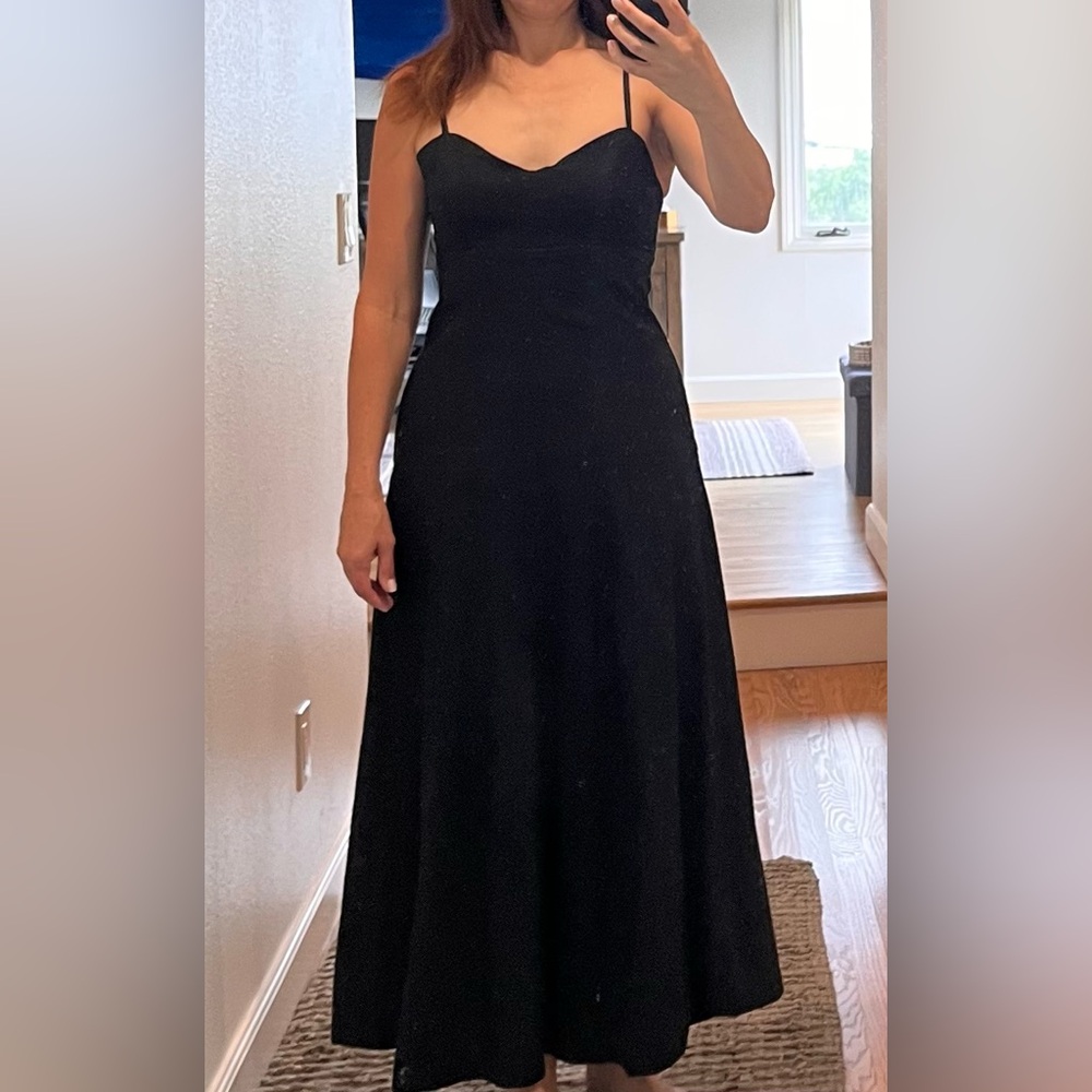 Abercrombie Linen Blend  Black Dress